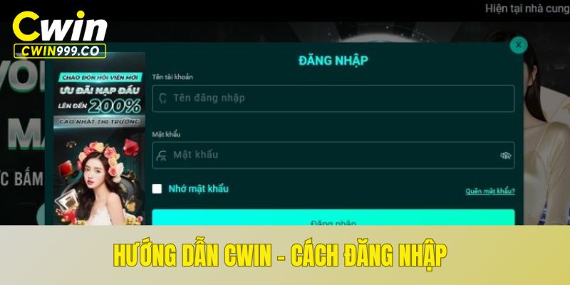 Hướng dẫn CWIN - Cách đăng nhập